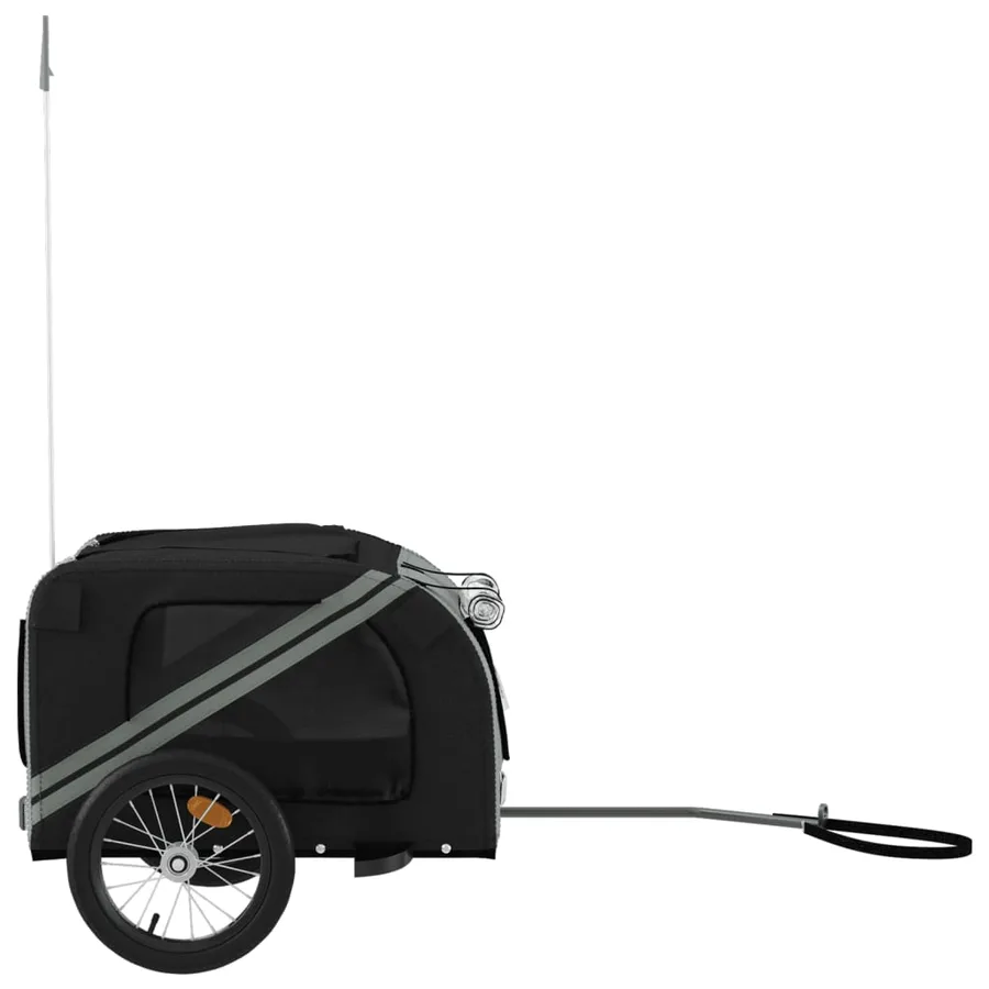 Remorque de vélo pour animaux de compagnie noir et gris - 6