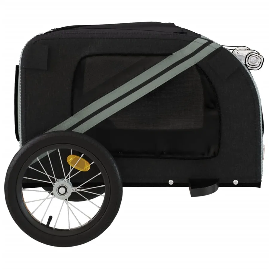 Remorque de vélo pour animaux de compagnie noir et gris - 7