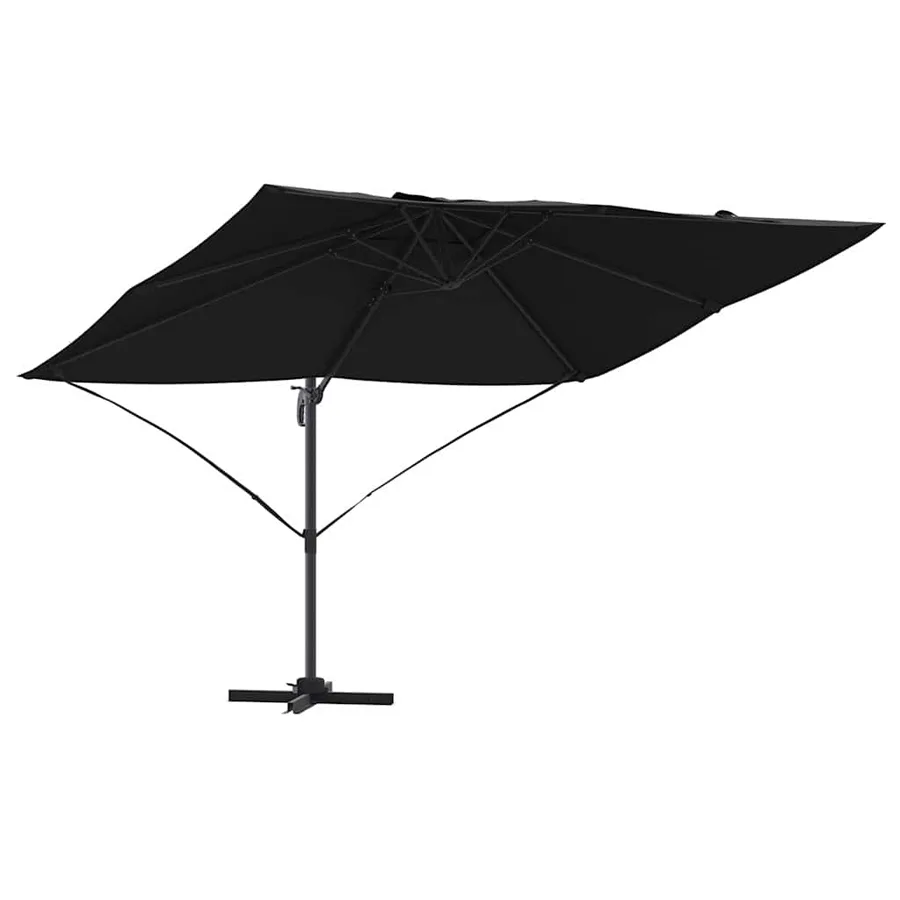 Parasol Noir 351 x 250 x 260 cm Polyester et Aluminium - 2
