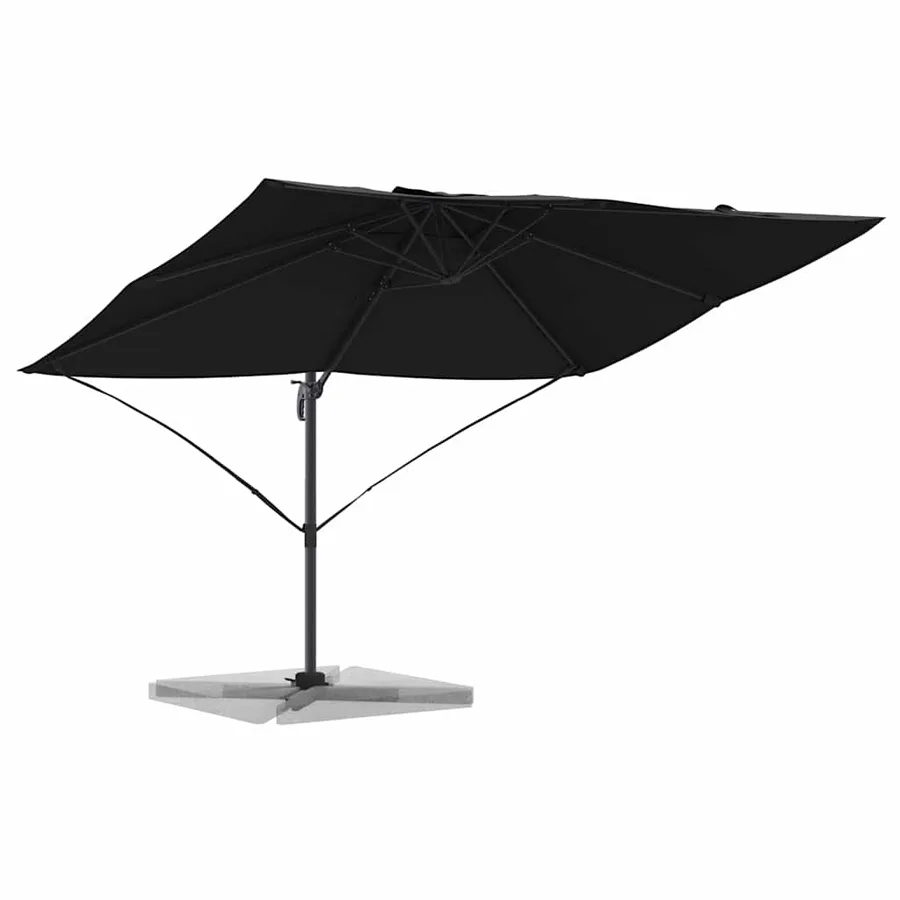 Parasol Noir 351 x 250 x 260 cm Polyester et Aluminium - 3
