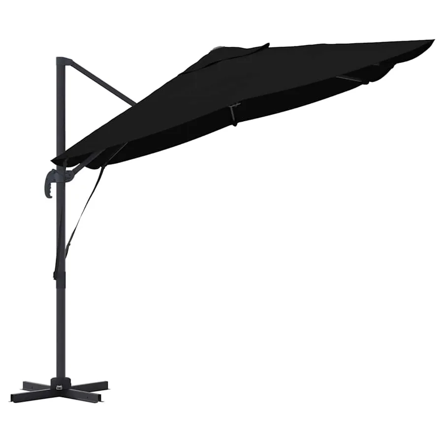 Parasol Noir 351 x 250 x 260 cm Polyester et Aluminium - 6