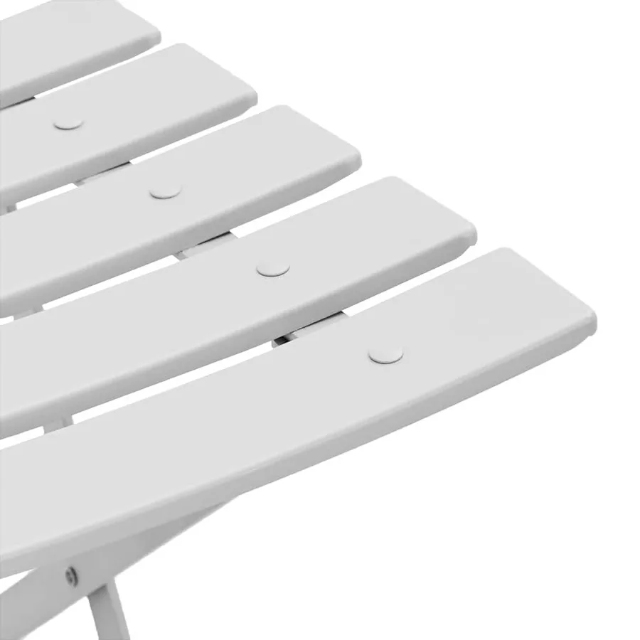 Chaise de jardin pliante 2 pcs Blanc 42 x 46 x 82cm Métal - 10