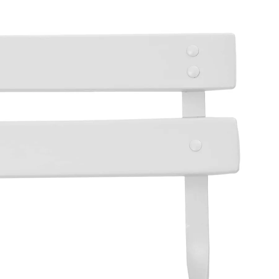 Chaise de jardin pliante 2 pcs Blanc 42 x 46 x 82cm Métal - 9