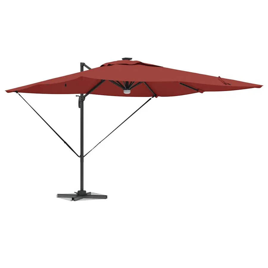 Parasol Roma Rouge 286 x 284 x 270 cm Aluminium et polyester - 3