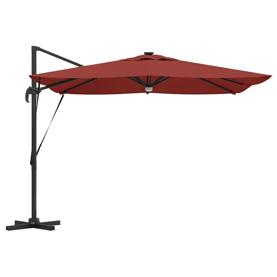 Parasol Roma Rouge 286 x 284 x 270 cm Aluminium et polyester - 7