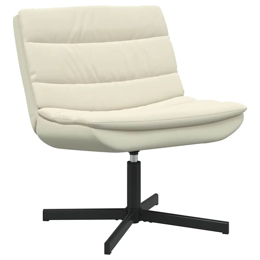 Chaise pivotante Crème 63 x 75 x 76 cm Simili cuir - 2