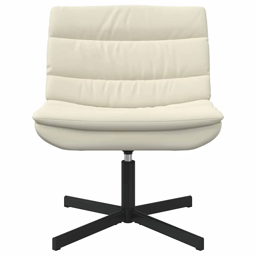 Chaise pivotante Crème 63 x 75 x 76 cm Simili cuir - 4