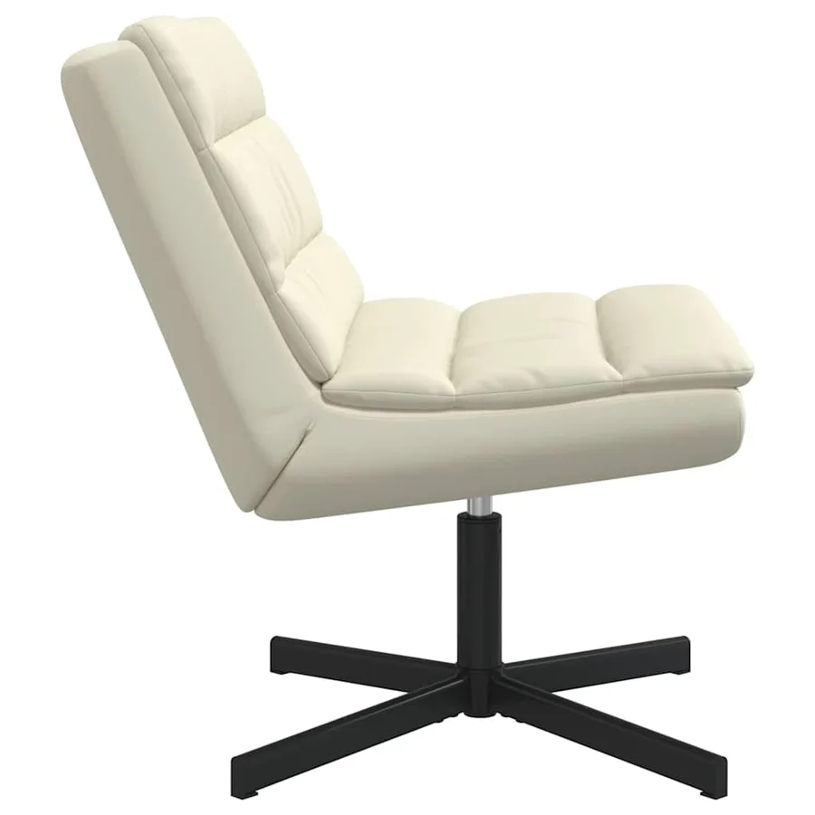 Chaise pivotante Crème 63 x 75 x 76 cm Simili cuir - 5