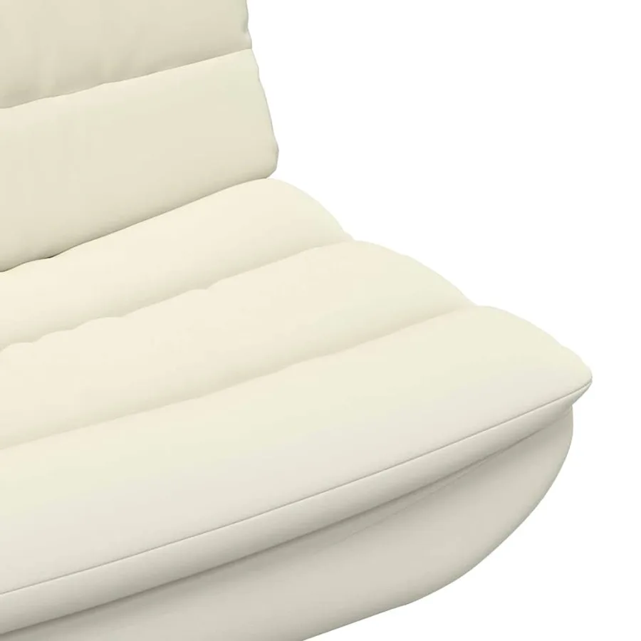 Chaise pivotante Crème 63 x 75 x 76 cm Simili cuir - 7