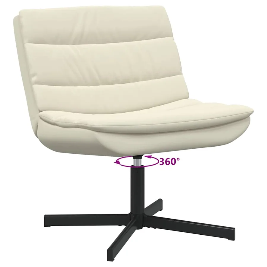 Chaise pivotante Crème 63 x 75 x 76 cm Simili cuir - 9