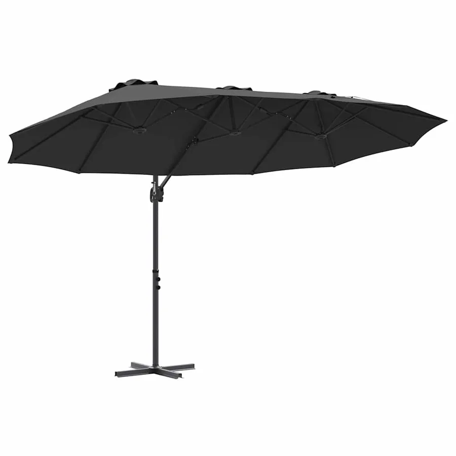 Parasol Noir 372 x 198 x 243 cm Polyester et Aluminium - 2