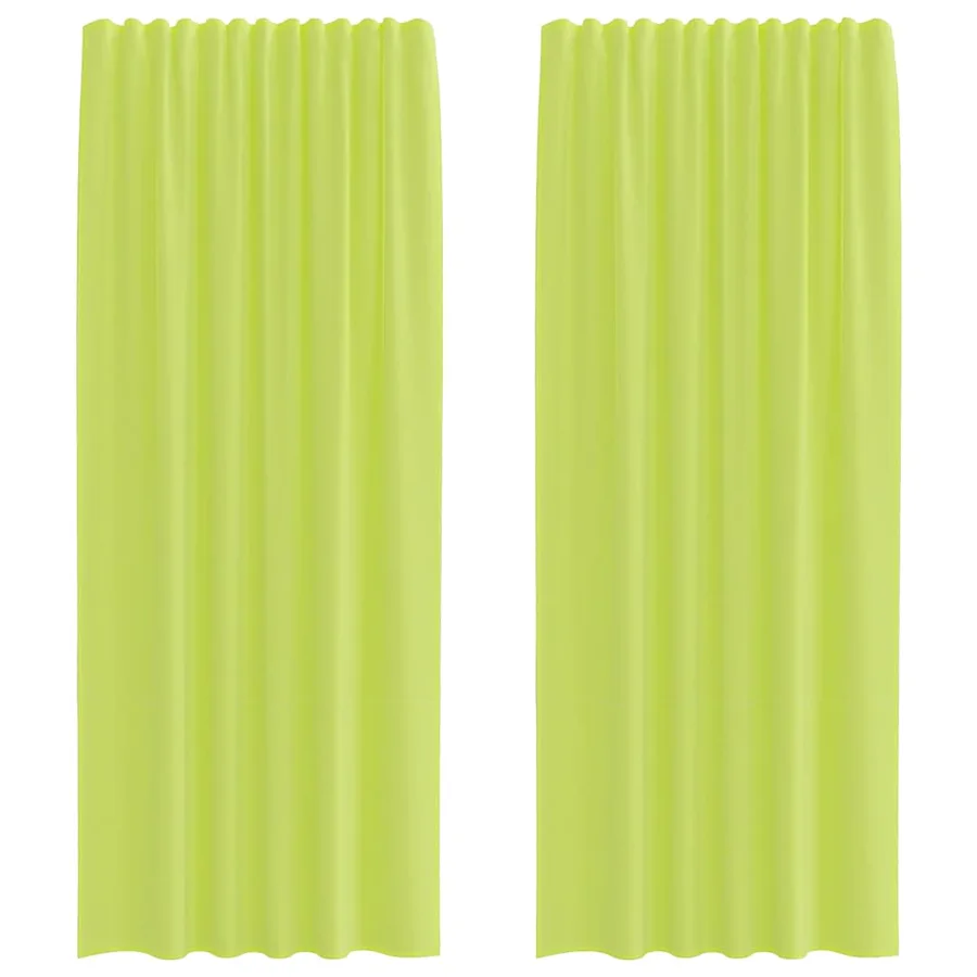 Rideaux en voile à œillets 2 pcs vert pomme - 2