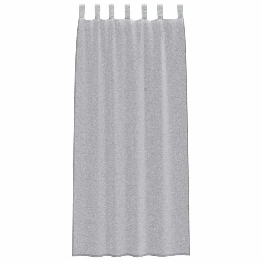 Rideau en Voile 2 pcs Gris foncé 225 x 140 cm Polyester - 4