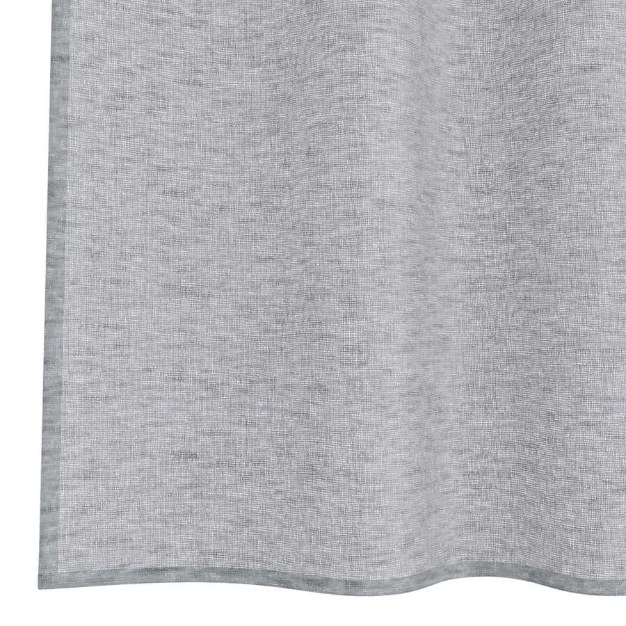 Rideau en Voile 2 pcs Gris foncé 225 x 140 cm Polyester - 6
