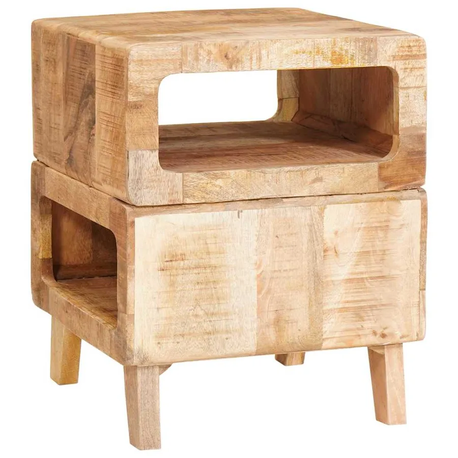 Table d'appoint Marron 40 x 40 x 49 cm Bois de mangue massif - 3