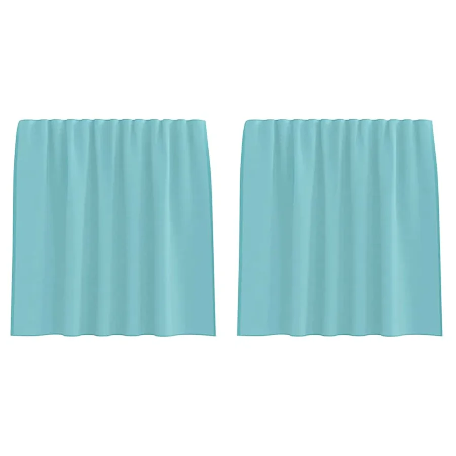 Rideaux en voile avec passe-tringles 2 pcs turquoise - 2