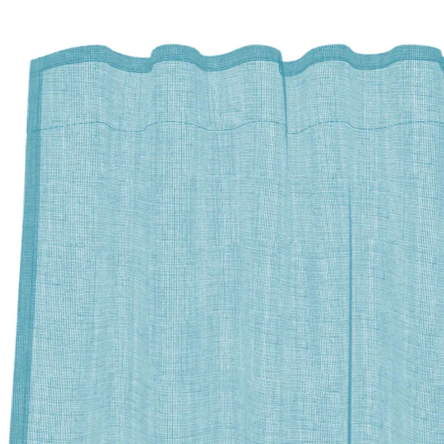Rideaux en voile avec passe-tringles 2 pcs turquoise - 6