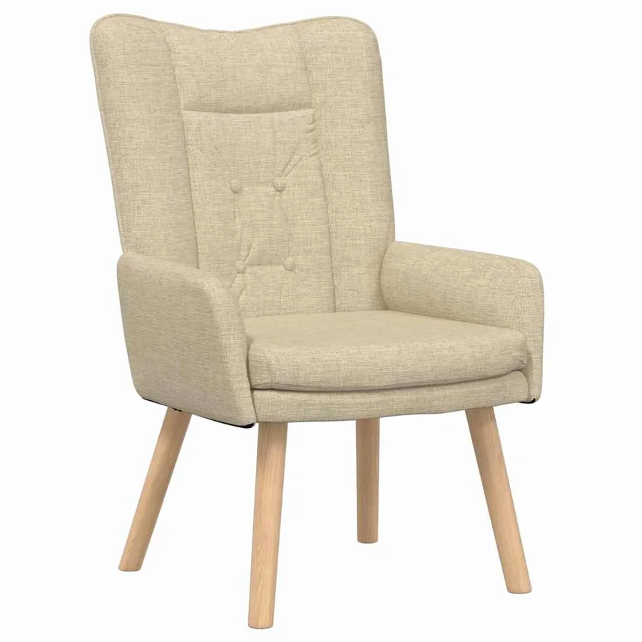 fauteuil Crème 63 x 67 x 94 cm Tissu et contreplaqué - 2