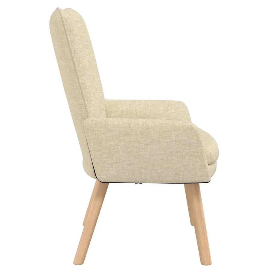fauteuil Crème 63 x 67 x 94 cm Tissu et contreplaqué - 5