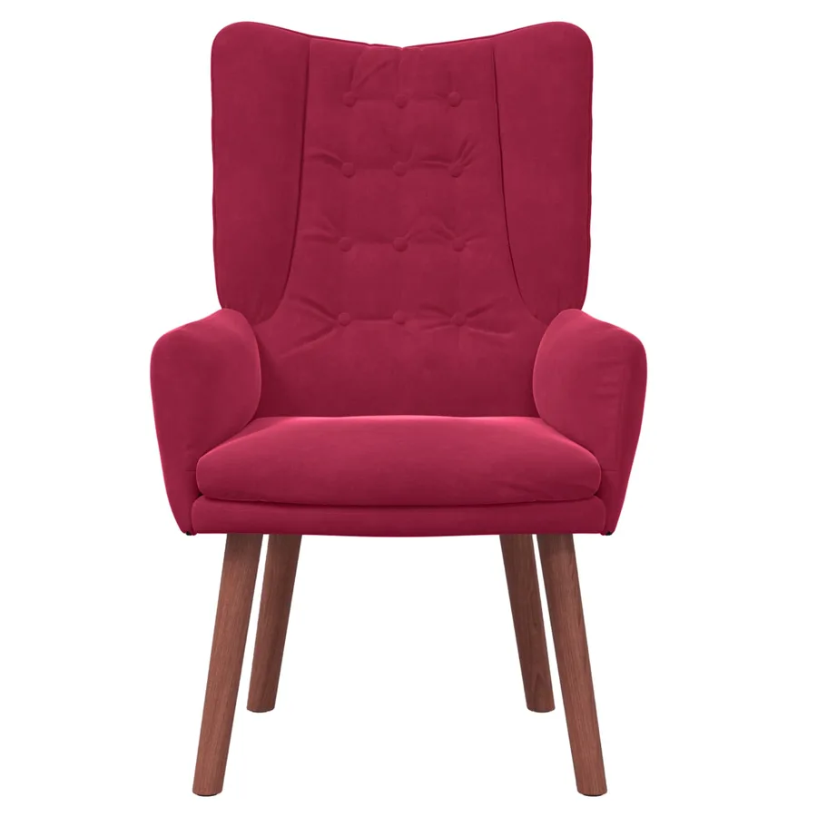 fauteuil Bordeaux 63 x 67 x 94 cm Velours - 4
