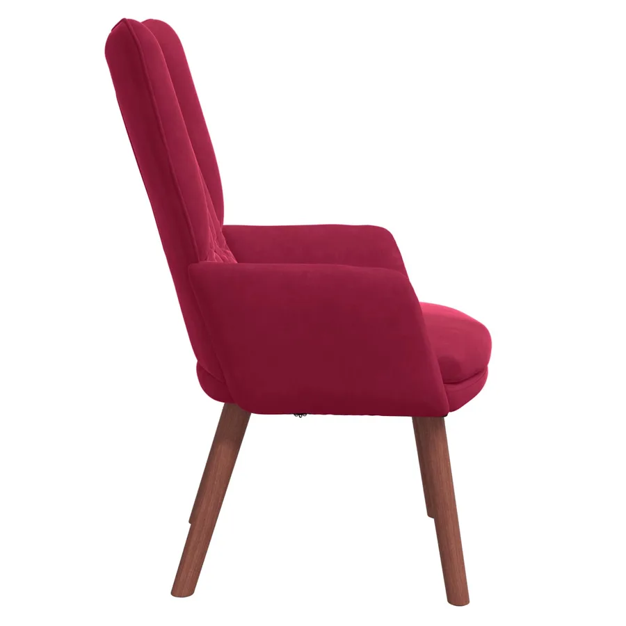 fauteuil Bordeaux 63 x 67 x 94 cm Velours - 5