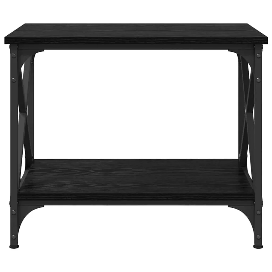 Table d'appoint Chêne noir 55 x 38 x 45 cm Bois d'ingénierie - 5