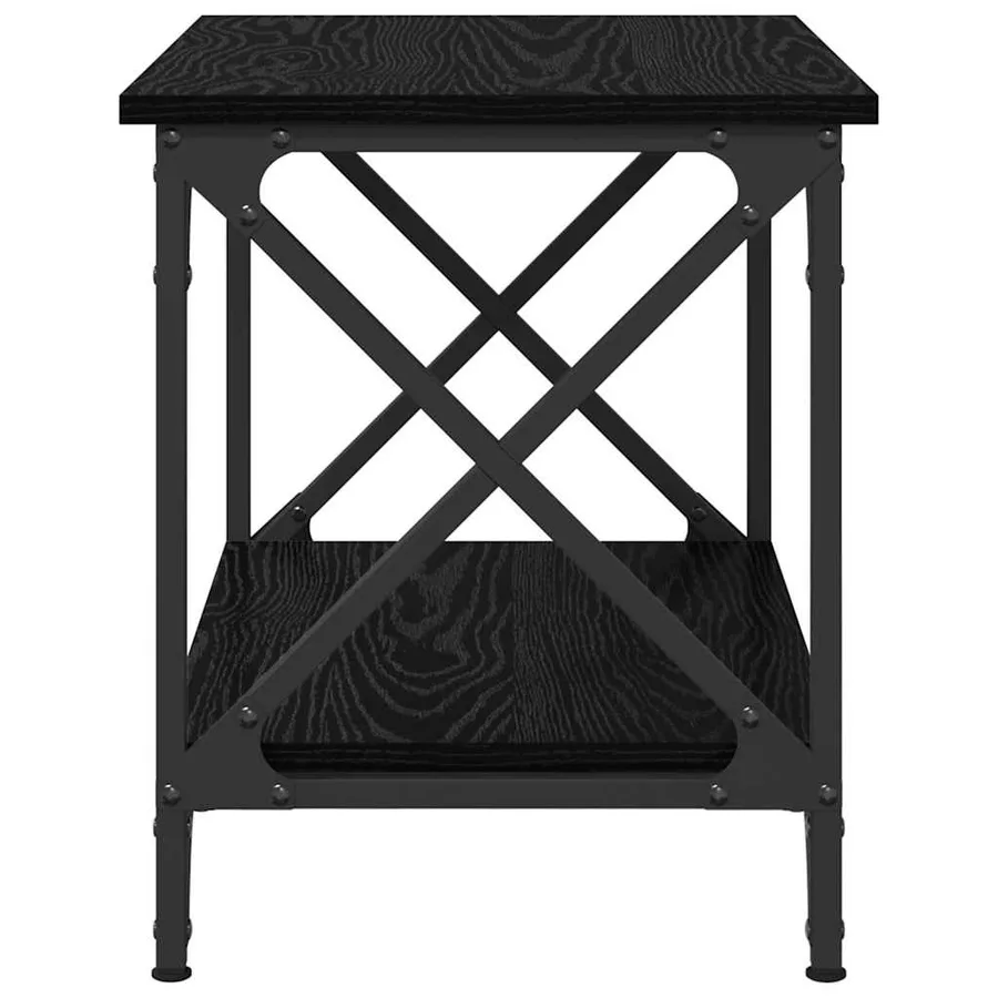 Table d'appoint Chêne noir 55 x 38 x 45 cm Bois d'ingénierie - 6