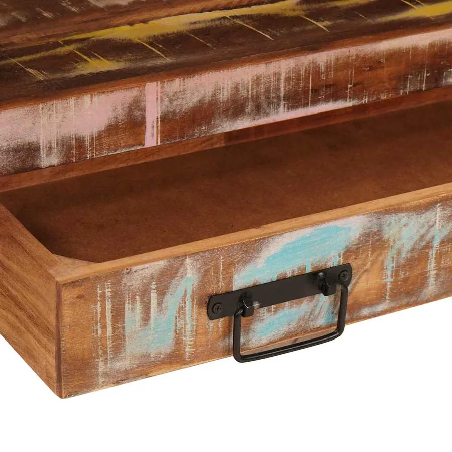 Armoire de coiffeuse Multicolore Bois Recyclé Solide - 11