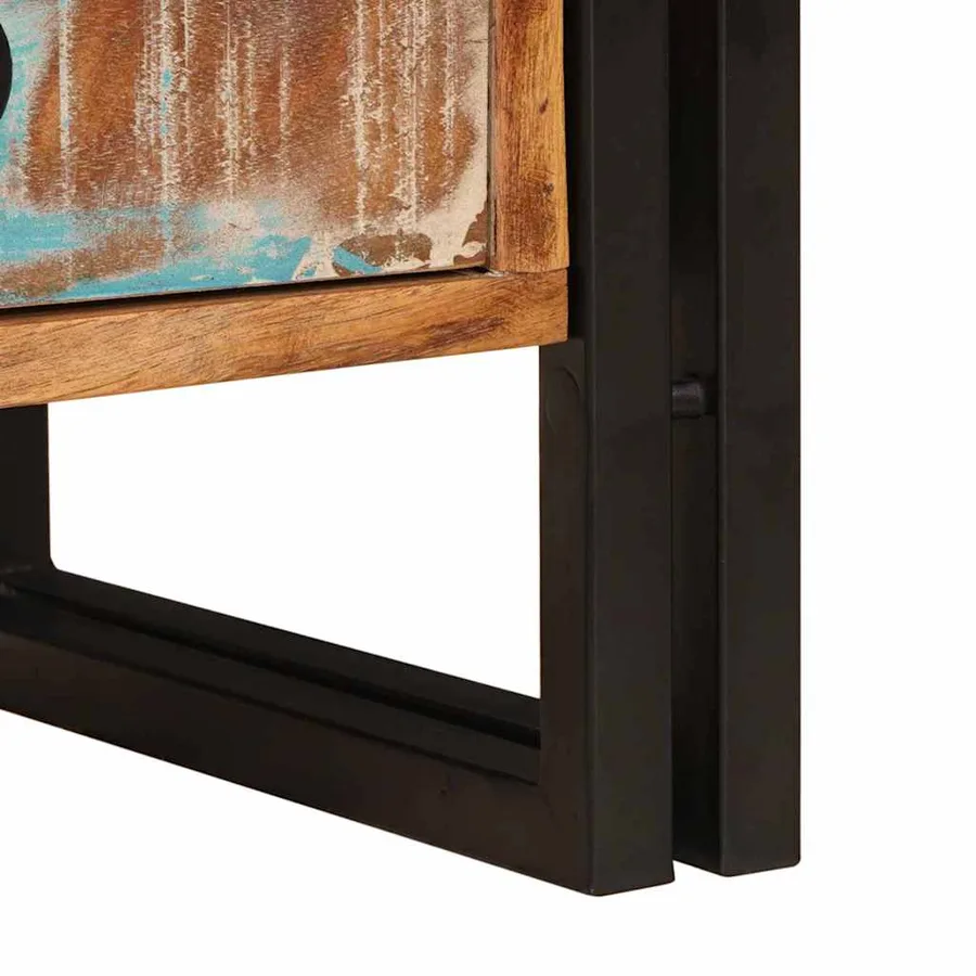 Armoire de coiffeuse Multicolore Bois Recyclé Solide - 13