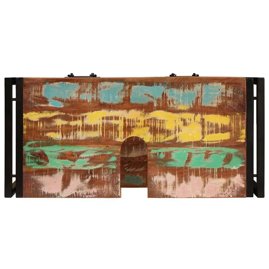 Armoire de coiffeuse Multicolore Bois Recyclé Solide - 9