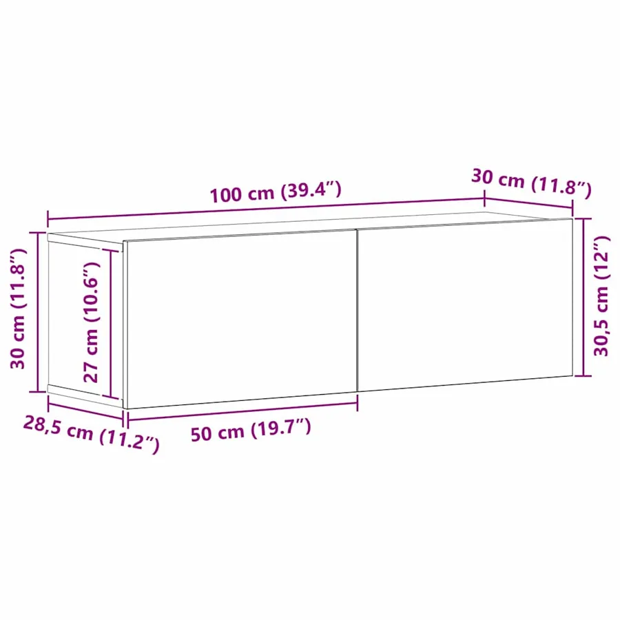 Ensemble meuble TV 9 pcs Chêne noir Bois d'ingénierie - 15