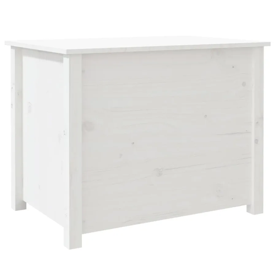 Table basse Blanc 71x49x55 cm Bois massif de pin - 9
