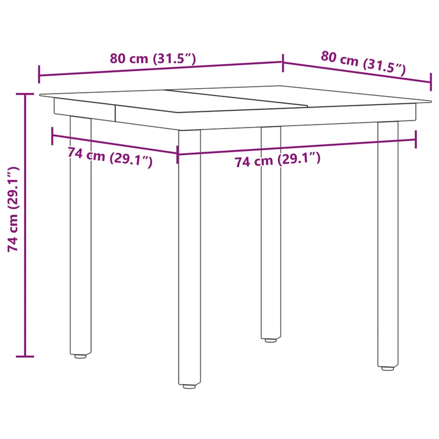 Ensemble de salle à manger pour jardin 5 pcs Gris clair - 13