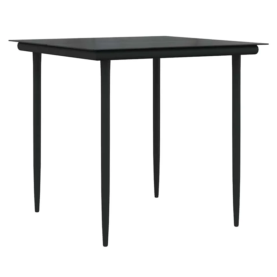 Ensemble de salle à manger pour jardin 3 pcs Gris polyrotin - 5