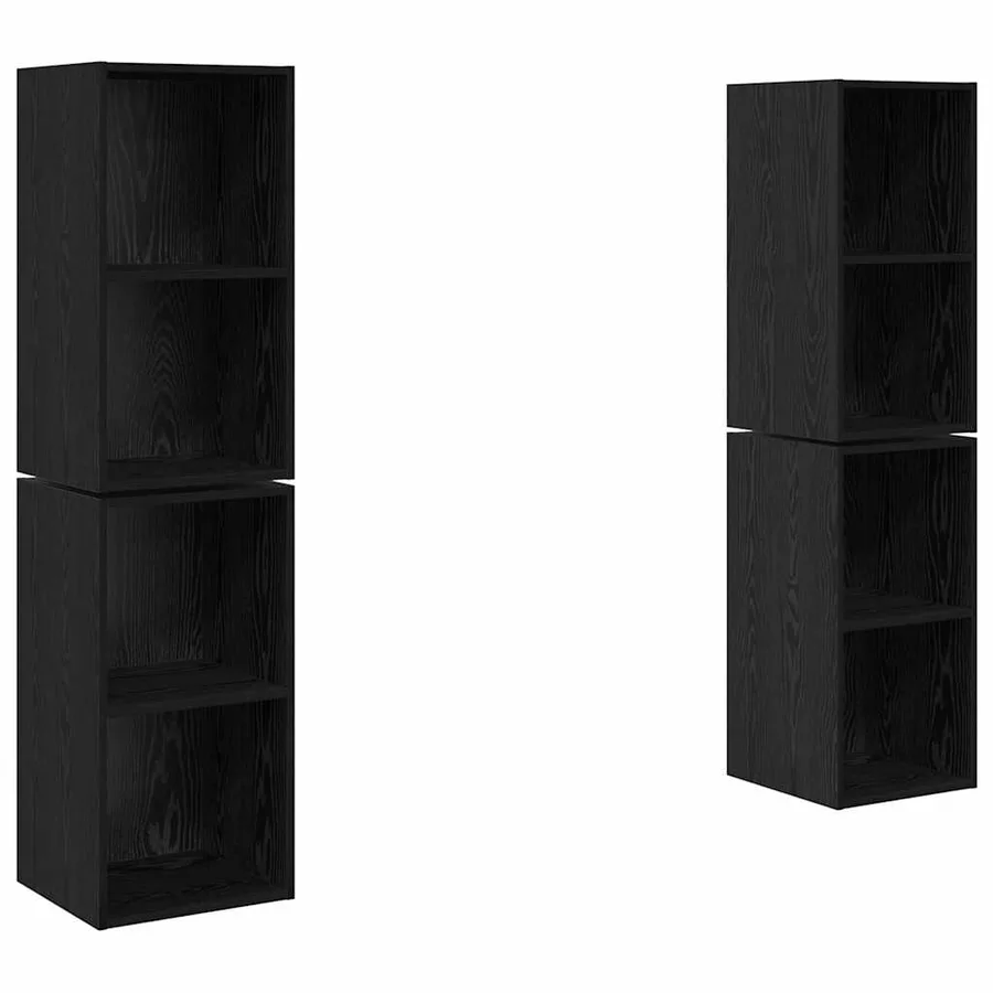 Ensemble meuble TV 4 pcs Chêne noir 37 x 37 x 72 cm - 2