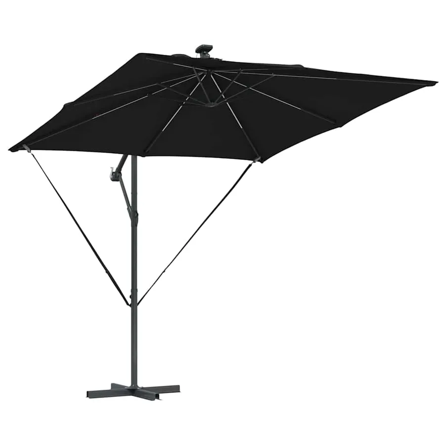 Parasol Noir 249 x 249 x 250 cm Polyester et Aluminium - 5