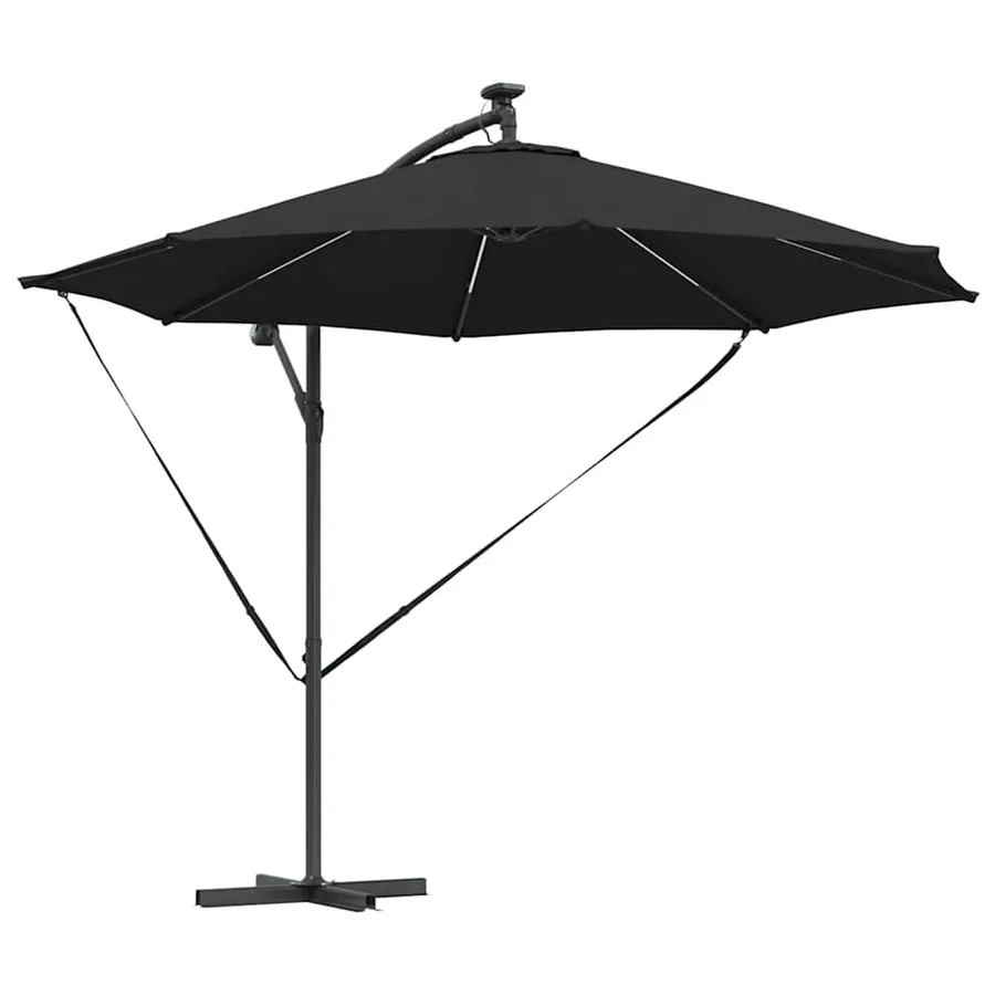 Parasol 294 x 294 x 248 cm Polyester et Aluminium Noir - 2