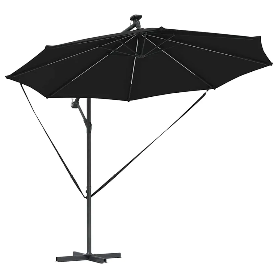 Parasol 294 x 294 x 248 cm Polyester et Aluminium Noir - 5