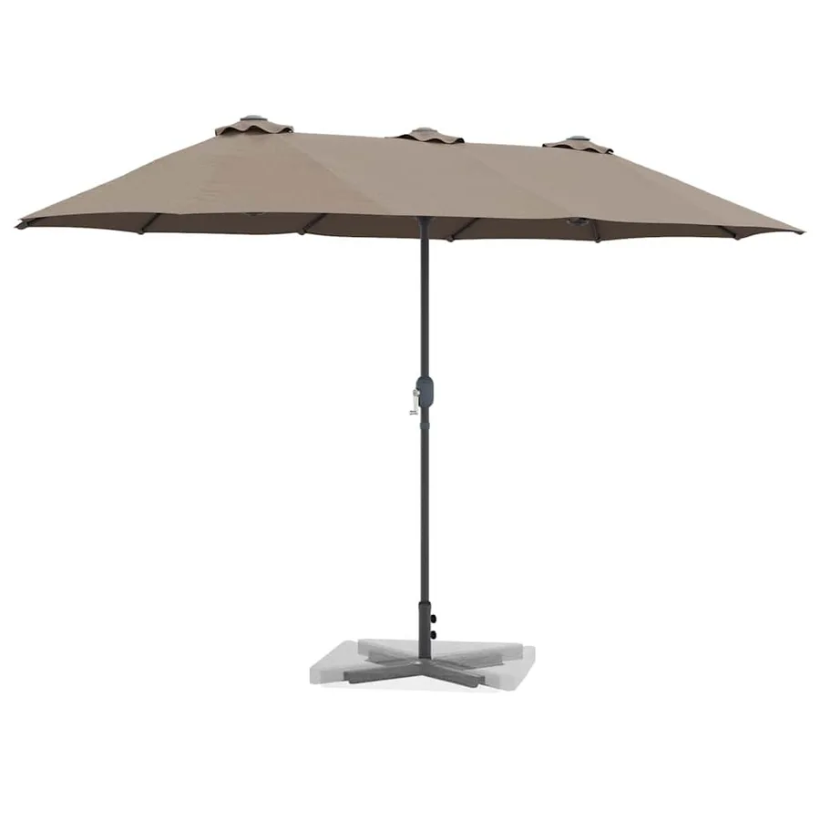 Parasol de jardin Taupe 370 x 197 x 239 cm - 3