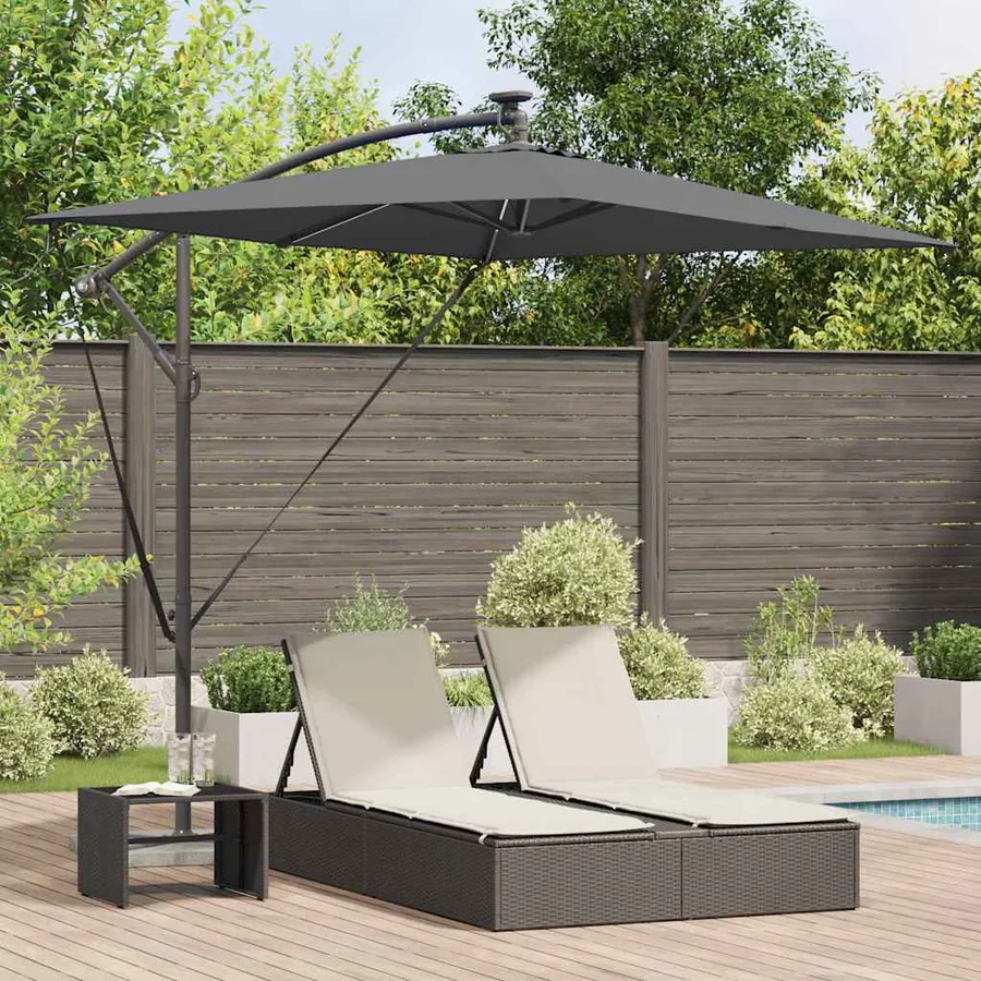 Parasol Anthracite 294 x 200 x 270 cm Polyester et Aluminium