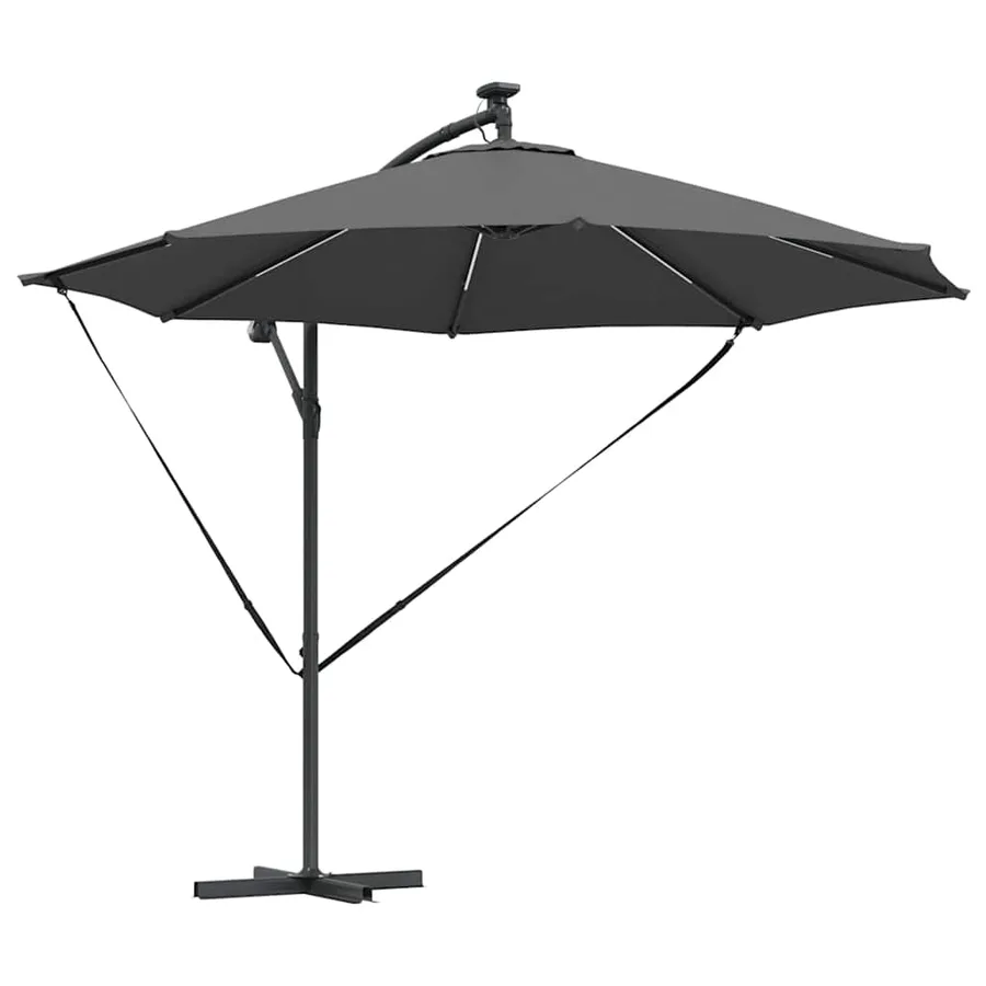 Parasol Anthracite 294 x 294 x 248 cm Polyester et Aluminium - 2