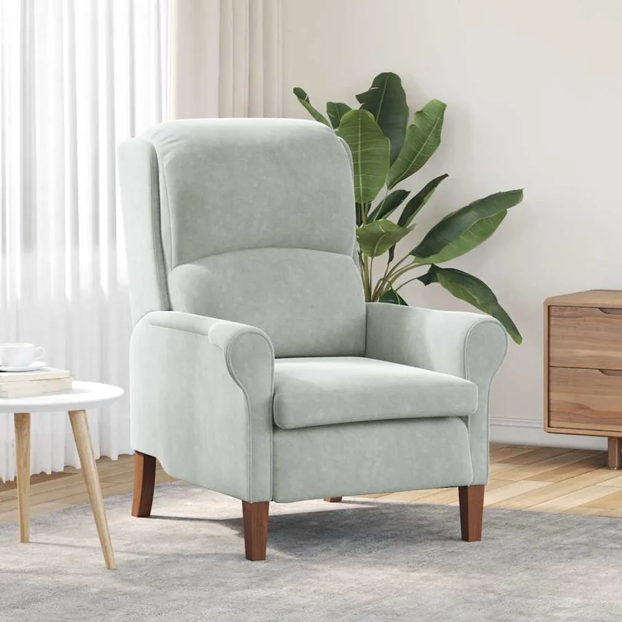 fauteuil Gris clair Velours