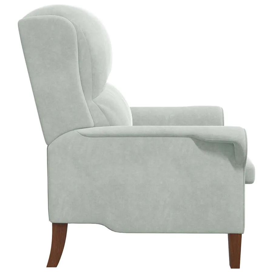 fauteuil Gris clair Velours - 5