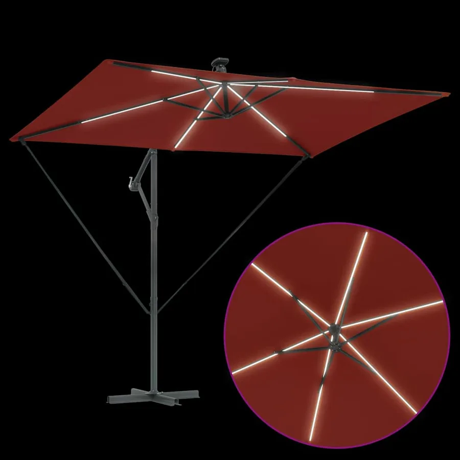 Parasol Terre cuite 294 x 200 x 270 cm Polyester et Aluminium - 11
