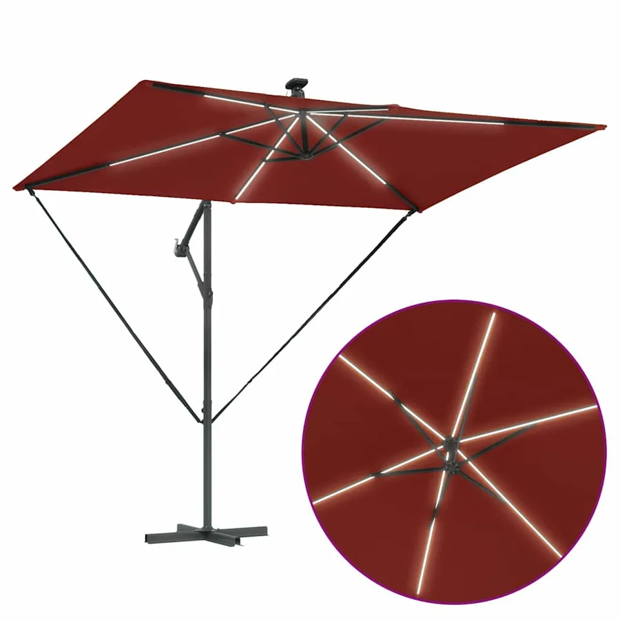 Parasol Terre cuite 294 x 200 x 270 cm Polyester et Aluminium - 12
