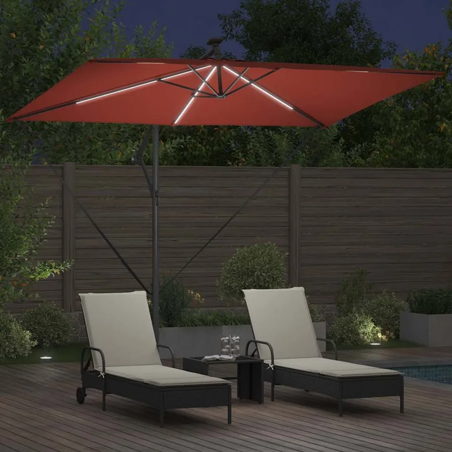 Parasol Terre cuite 294 x 200 x 270 cm Polyester et Aluminium - 4