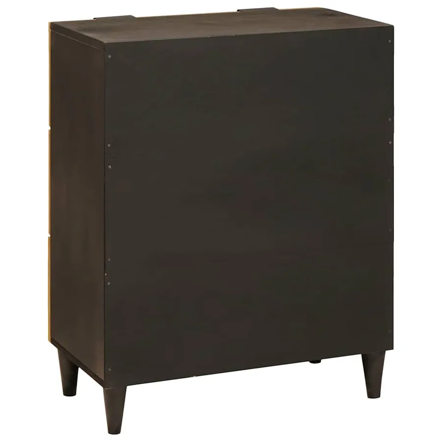 Ensemble de buffet 2 pcs Noir et laiton 120 x 33 x 75 cm - 6