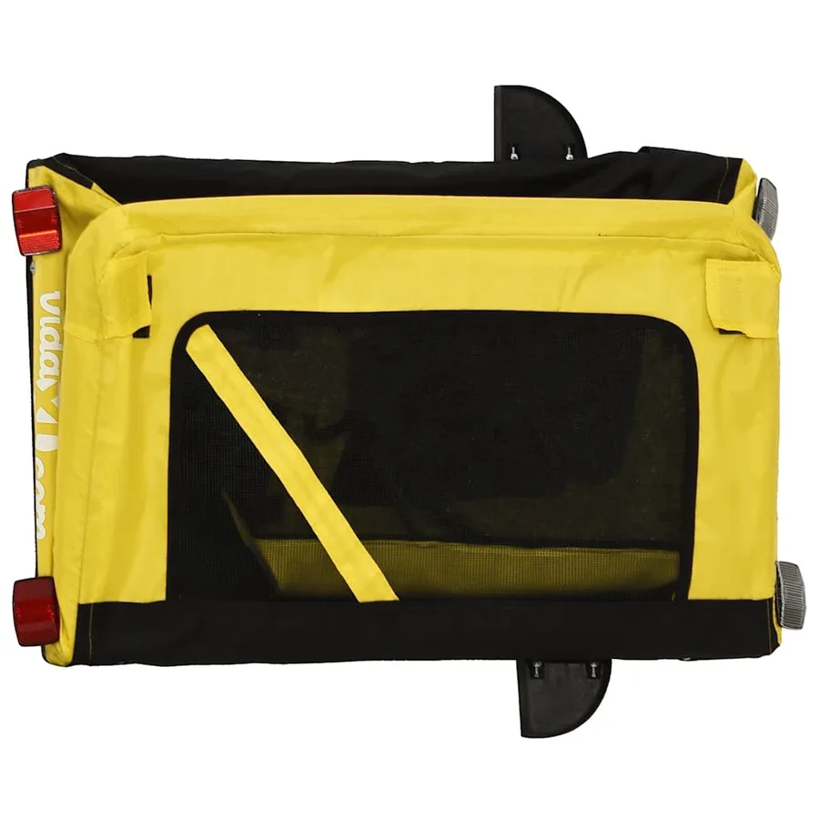Remorque de vélo pour animaux de compagnie jaune et noir - 10