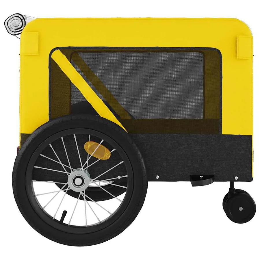 Remorque de vélo pour animaux de compagnie jaune et noir - 8