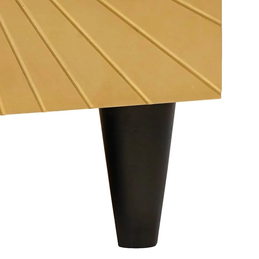 Buffet Noir et or 60 x 33 x 75 cm Bois de mangue massif - 8